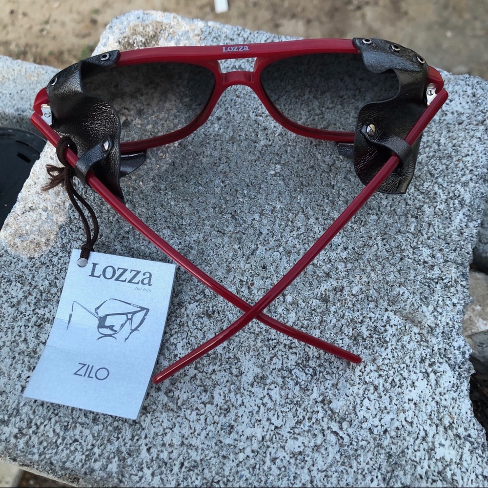 LOZZA Aviator style sunglasses red rim - Picture 2 of 4